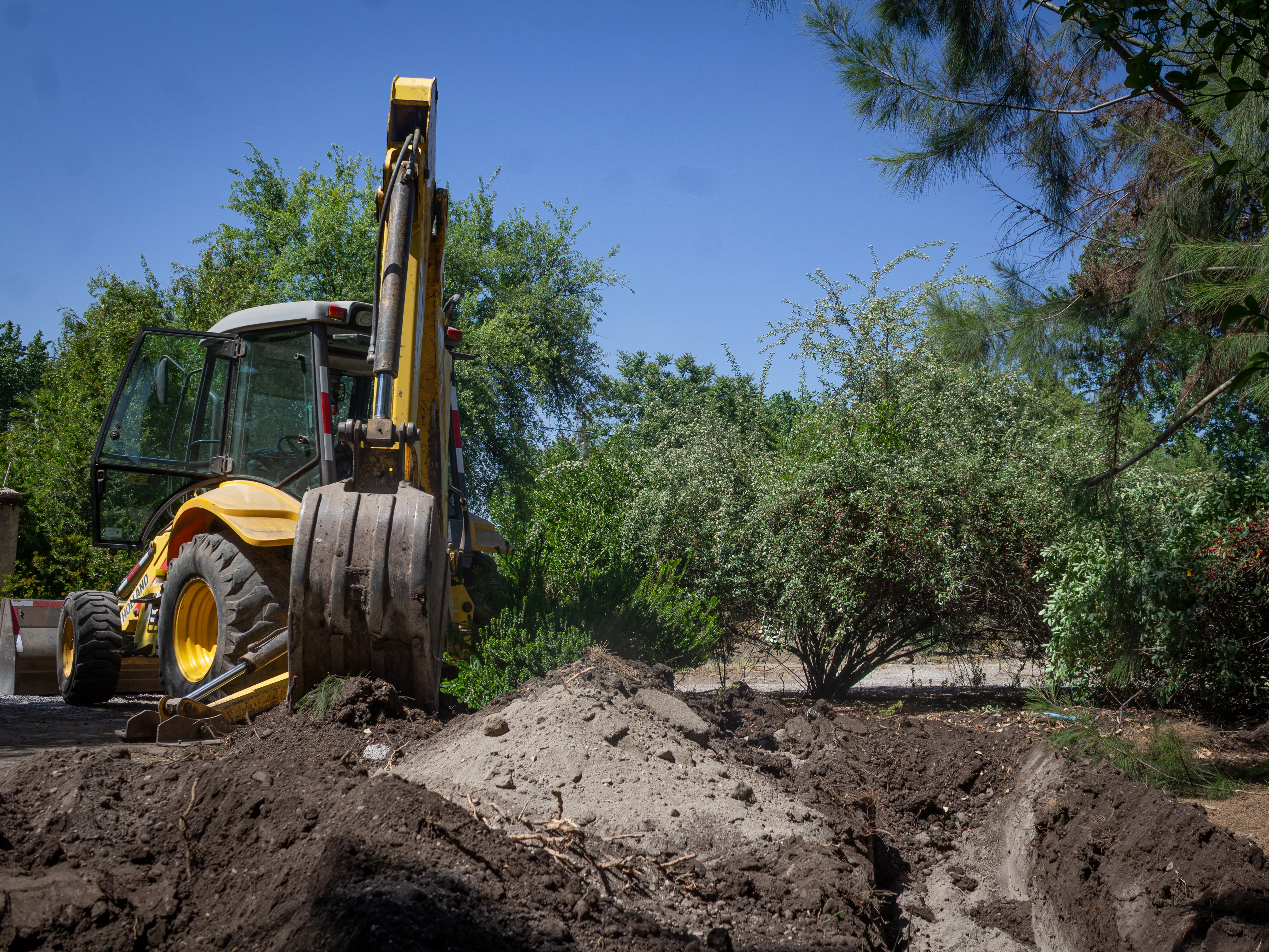 Proyecto de construcción residencial — vista exterior de avance de obra